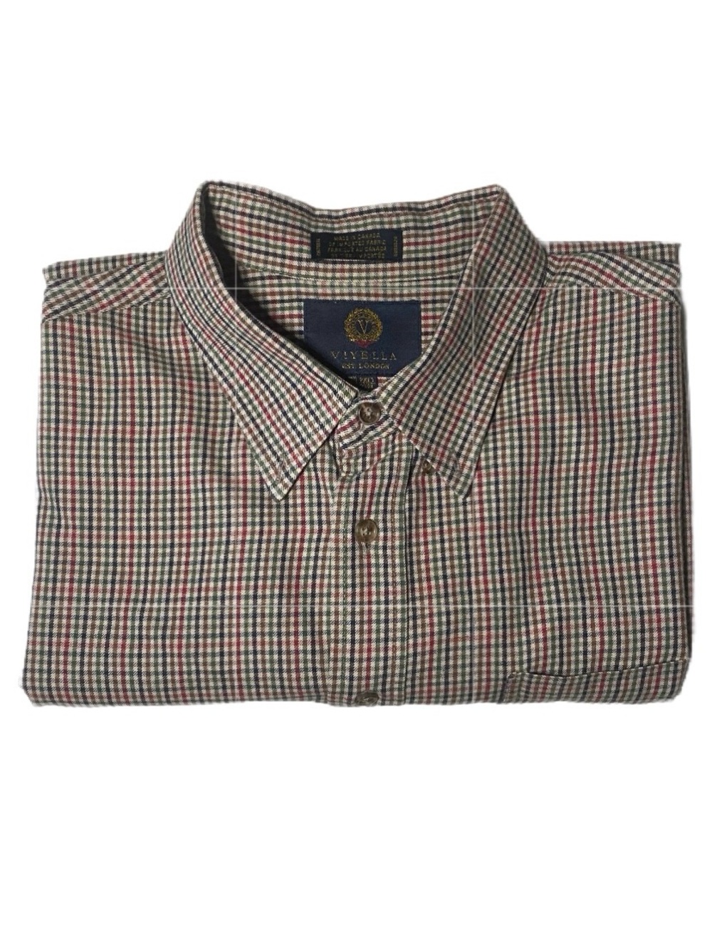 Viyella Men's Gun Check Sport Shirt  Size 2XLT